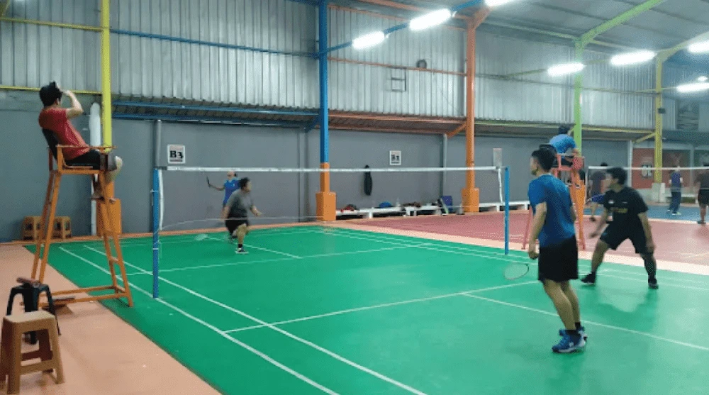 cara pasang karpet badminton